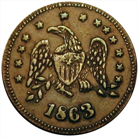 MI175A-1a     R9       VF+ Chelsea Michigan extremely rare reverse die 1183A
