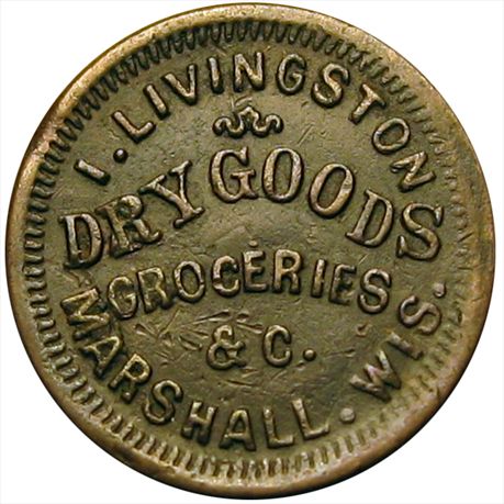 WI435A-1a    R8       VF+ Livingston Dry Goods Marshall Wisconsin