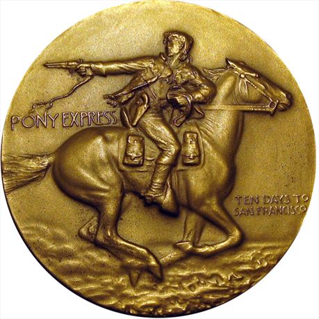 Society of Medalists 1952 Number 45.  Pony Express Bronze James Earle Frasher