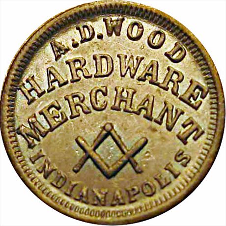 IN460Z-2a R9  MS63 Wood Hardware, Indianapolis Indiana Masonic