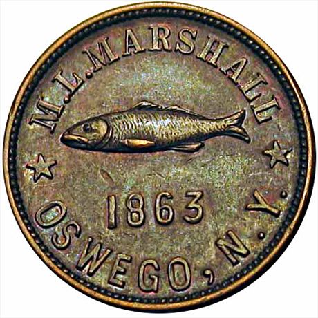  Oswego New York Fishing Tackle Coin Dealer