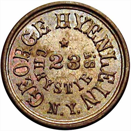 328  -  NY630AL-7a  R2  MS63  New York Civil War token