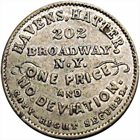 326  -  NY630AIa-1e  Unlisted  EF  New York Civil War token