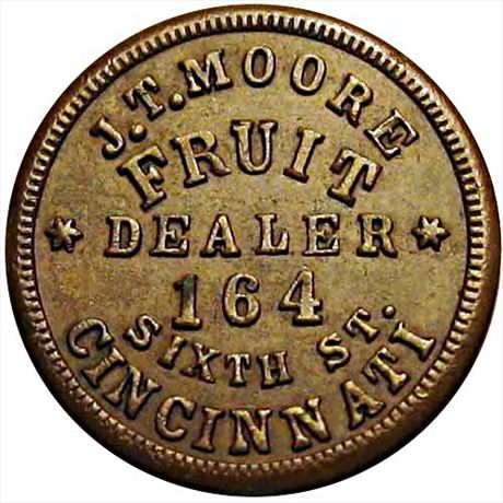 365  -  OH165DV-1a  R6  EF Cincinnati Ohio Civil War token