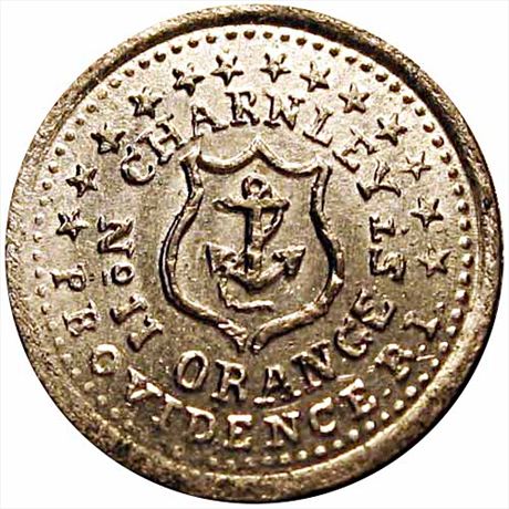 439  -  RI700C-4e  R8  MS62 White Metal Mule Providence RI Civil War token