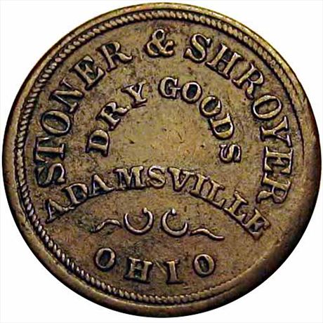 civilwartokens.com - 347 - OH 5A-1a R3 VF Adamsville Ohio Civil War token