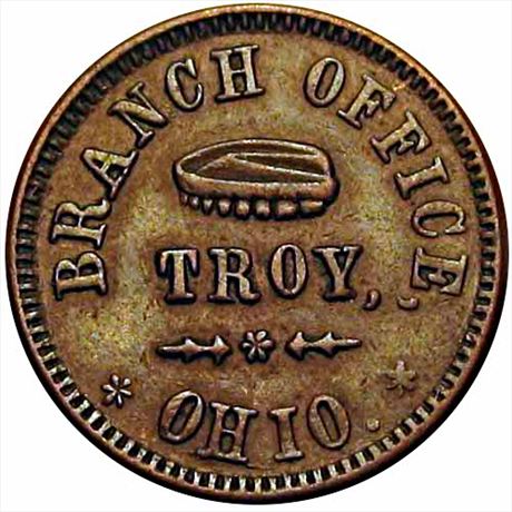 398  -  OH730A-8a  R3  AU Dentist Dentures Piqua Ohio Civil War token