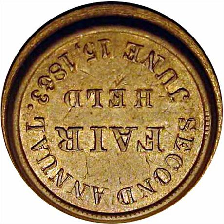 429  -  PA750W-1do  R10  AU+ Unique Over Cent Philadelphia PA Civil War token