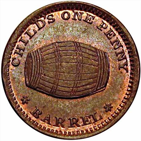 405  -  OH905A-4a  R4  MS63 Wappakoneta Ohio Civil War token