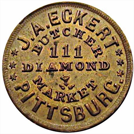 430  -  PA765D-2a  R5  AU Pittsburgh Pennsylvania Civil War token