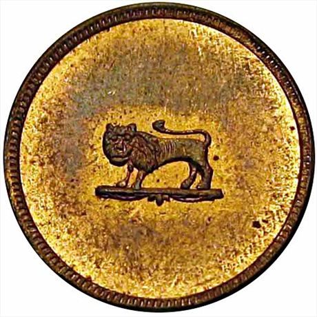 366  -  OH165DY-8a  R9  MS64 Die Sinker Lion Cincinnati Ohio Civil War token