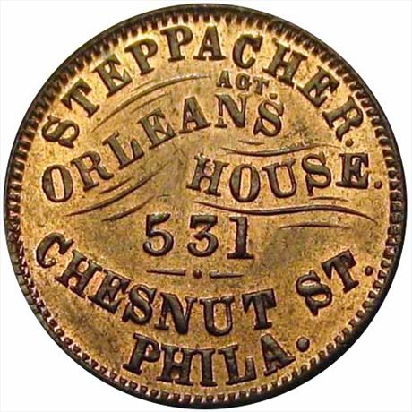 426  -  PA750S-1a  R2  MS63 Philadelphia Pennsylvania Civil War token
