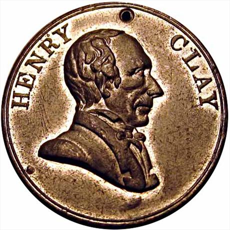 899  -  HC 1844-18 WM    AU 1844 Henry Clay Political Campaign Token
