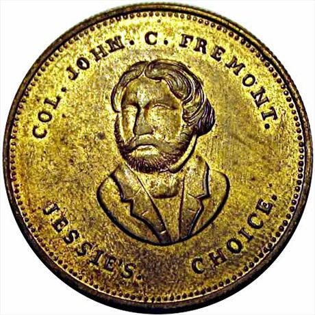 903  -  JF 1856-12 BR    MS63 1856 John Freemont Political Campaign Token