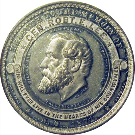 967  -  Tribute To Robert E. Lee NO 1871 NGC AU58