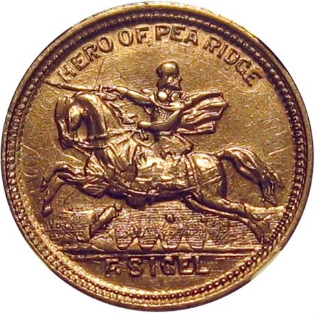 58  -  180/430 do R8 NGC MS64 Over Indian Cent Patriotic Civil War token