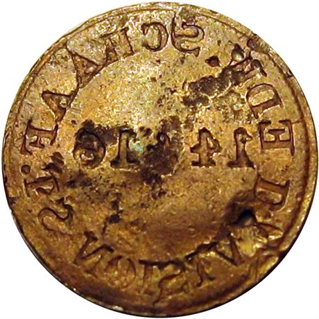 246  -  NY630BK-4a R10 Raw EF Details Brockage New York Civil War token