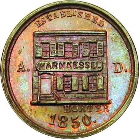 253  -  NY630BZ-1a R3 Raw MS63  New York Civil War token