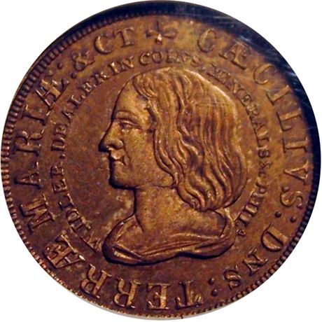 624  -  MILLER PA 217  NGC MS62 RB Coin Dealer Philadelphia Merchant token