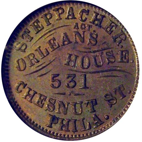 236  -  PA750S-1a R3 NGC MS64 BN Philadelphia Pennsylvania Civil War token