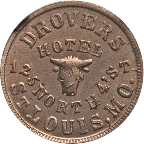 168  -  MO910A-5d Unlisted NGC UNC Details St. Louis Missouri Civil War token