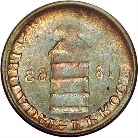 235  - PA750P-2a R8 NGC MS64 RB Brockage Mint Error Philadelphia Civil War token