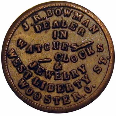 211  -  OH975B-3a R6 Raw EF Wooster Ohio Civil War token