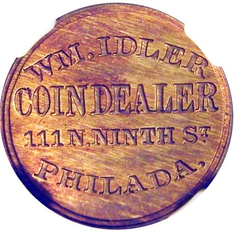 231  -  PA750Lb-1d R7 NGC MS65 Philadelphia Pennsylvania Civil War token