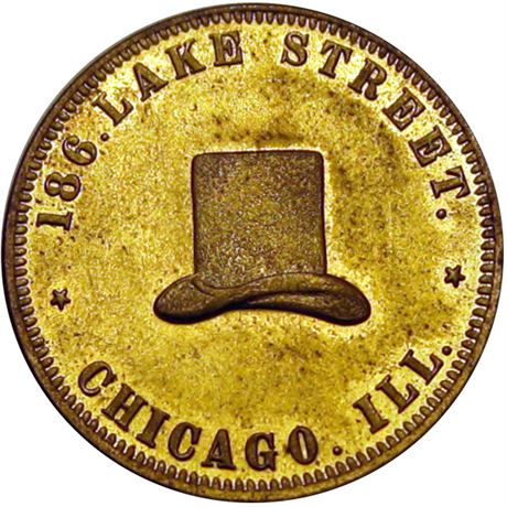 399  -  MILLER IL  7  Raw MS63 Chicago Illinois Merchant token