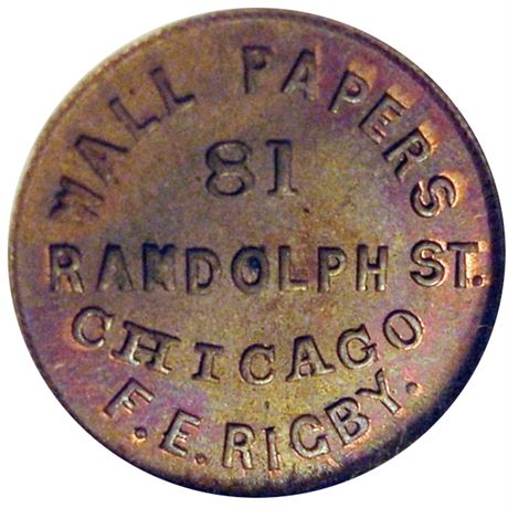108  -  IL150AZ-3a R3 NGC MS65 RB Chicago Illinois Civil War token