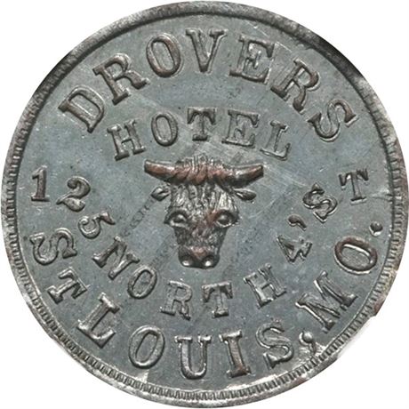 165  -  MO910A-2i R9 NGC MS63 St. Louis Missouri Civil War token