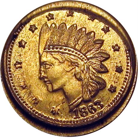 20  -   67/372 do R7 NGC MS65 Over 1862 Indian Cent Patriotic Civil War token