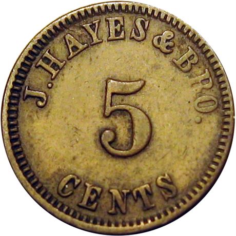 110  -  IL215A-1a R7 Raw VF+ Du Quoin Illinois Civil War token