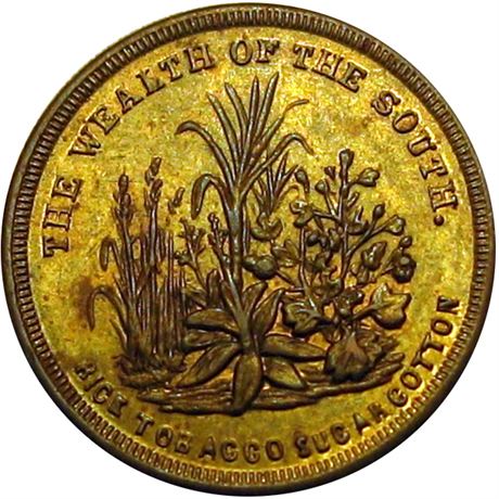 76  -  511/514 b R5 NGC MS63 Wealth of the South Patriotic Civil War token