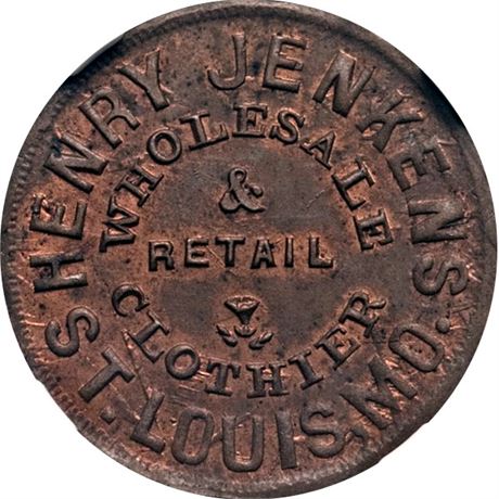 170  -  MO910C-1a R4 NGC MS62 BN St. Louis Missouri Civil War token