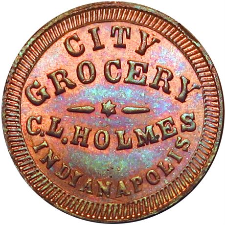 120  -  IN460H-4a R8 NGC MS65 RB Indianapolis Indiana Civil War token