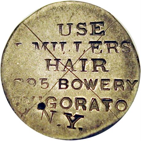 287 - USE L. MILLERS HAIR 295 BOWERY INVIGORATOR N.Y. on Real Raw FINE Details