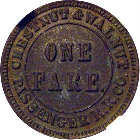 229  -  PA750H-1b R8 NGC AU Details 1861 Railroad Pennsylvania Civil War token