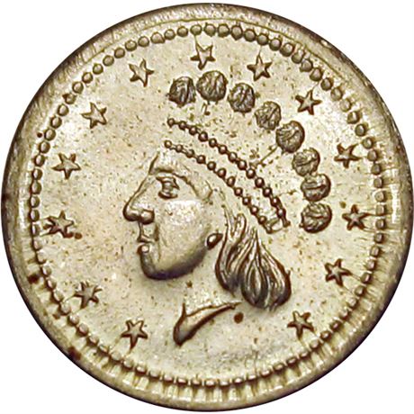 13  -   51/334 j R6 NGC MS66 German Silver Patriotic Civil War token