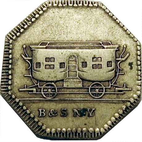 388  -  LOW 370 / HT-298 R6 NGC VF35 NY & Harlaem Railroad Hard Times token