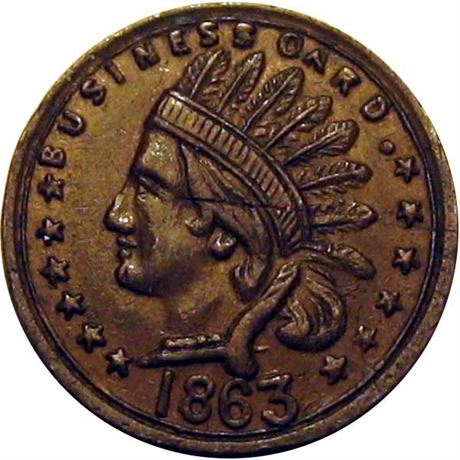 172  -  NY105E-3a R5 Raw AU Buffalo New York Civil War token