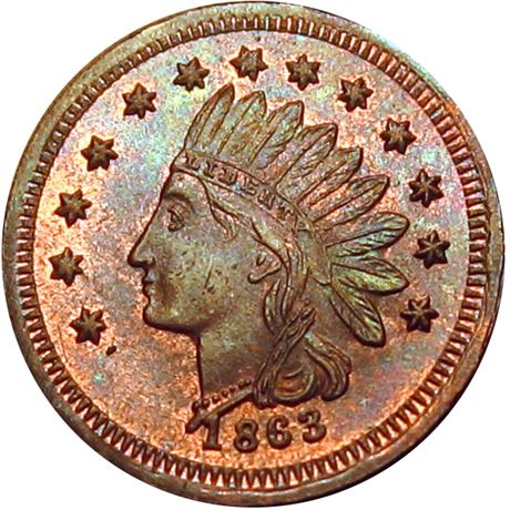 23  -   73/525 a R4 NGC MS65 BN $100 Bounty Patriotic Civil War token