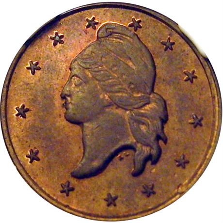 220  -  PA750B-1a R9 NGC MS63 Philadelphia Pennsylvania Civil War token