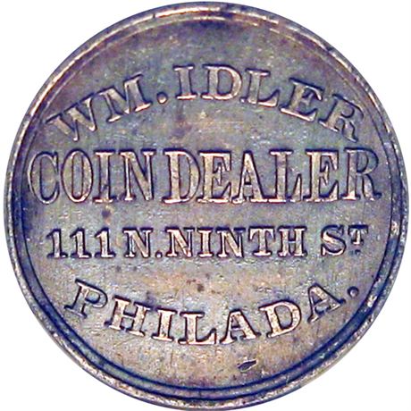 232  -  PA750Lb-2e R9 NGC MS62 Philadelphia Pennsylvania Civil War token