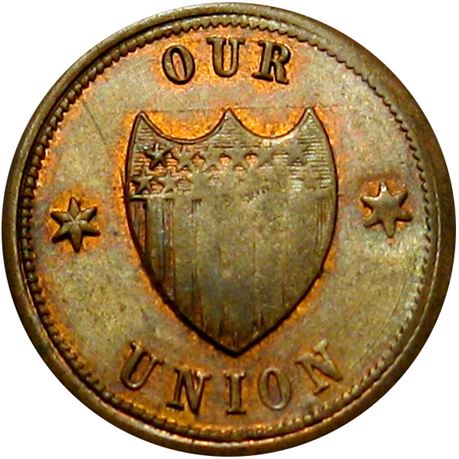129  -  201/432 a R3 Raw AU+  Patriotic Civil War token