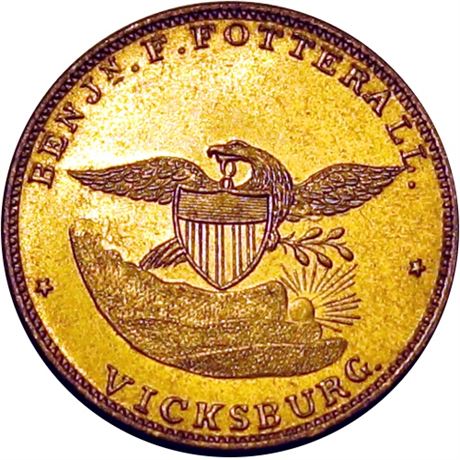 582  -  MILLER MS 4  Raw MS65 Vicksburg Mississippi Merchant token