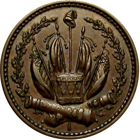 64  -   81/351 a R2 Raw EF  Patriotic Civil War token