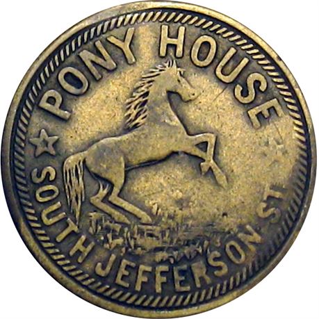 809  -  RULAU Oh Da 12  Raw VF Pony Horse Dayton Ohio Merchant token