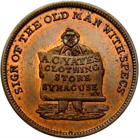778  -  MILLER NY 1029  Raw MS64 Syracuse New York Merchant token
