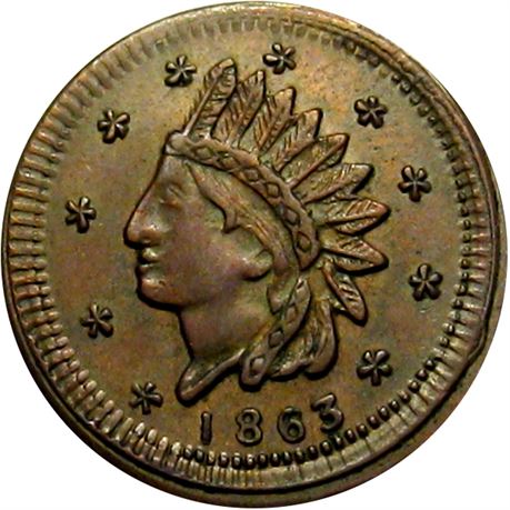 60  -   77/331 a R4 Raw AU  Patriotic Civil War token